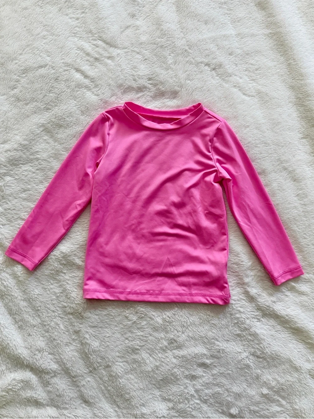 Cat & Jack Long Sleeve Solid Rashguard Swim Shirt Pink Size 3T Unisex